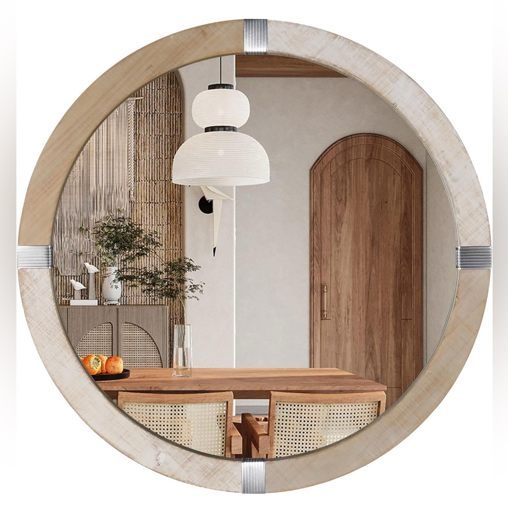 ✨NWT✨ Rustic, Farmhouse style Round Mirror size: 31.5"x 31.5”